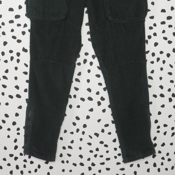 Free People Green London Calling Slouchy Cord Pants - Picture 5 of 14